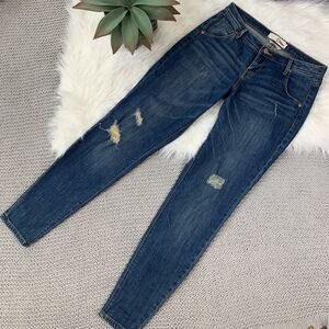 Dittos boyfriend crop low rise distressed jeans size 25